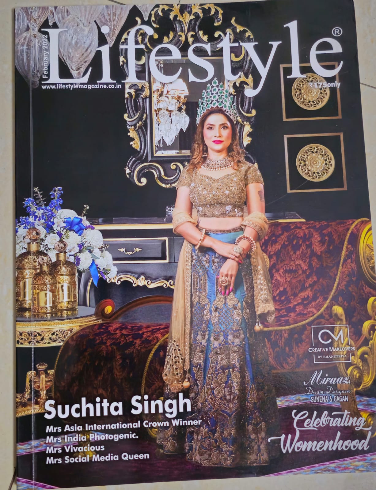 Lifestyle magazine cover girl with article February 2022