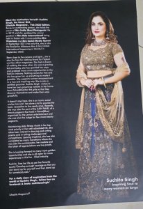 Lifestyle magazine cover girl with article February 2022